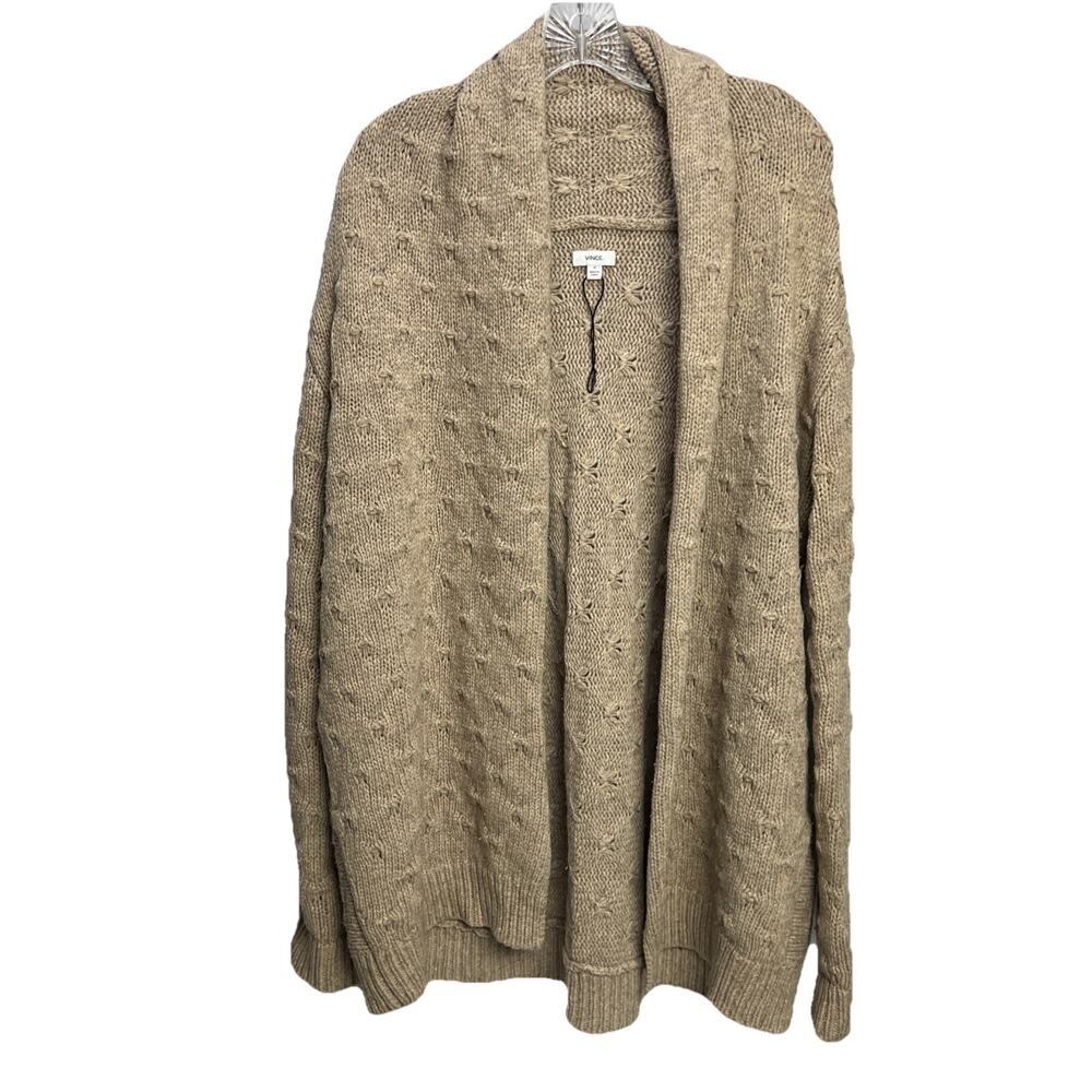 Vince Tan Cable Knit Cardigan, Medium (BIN C)